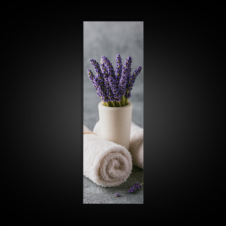 Lavender Bundle with Soft Shadow Canvas Print, Spa Art, Wildlife Wall Art, Spa Decor, Watercolor Art, Serenity, SPA-1x3-67
