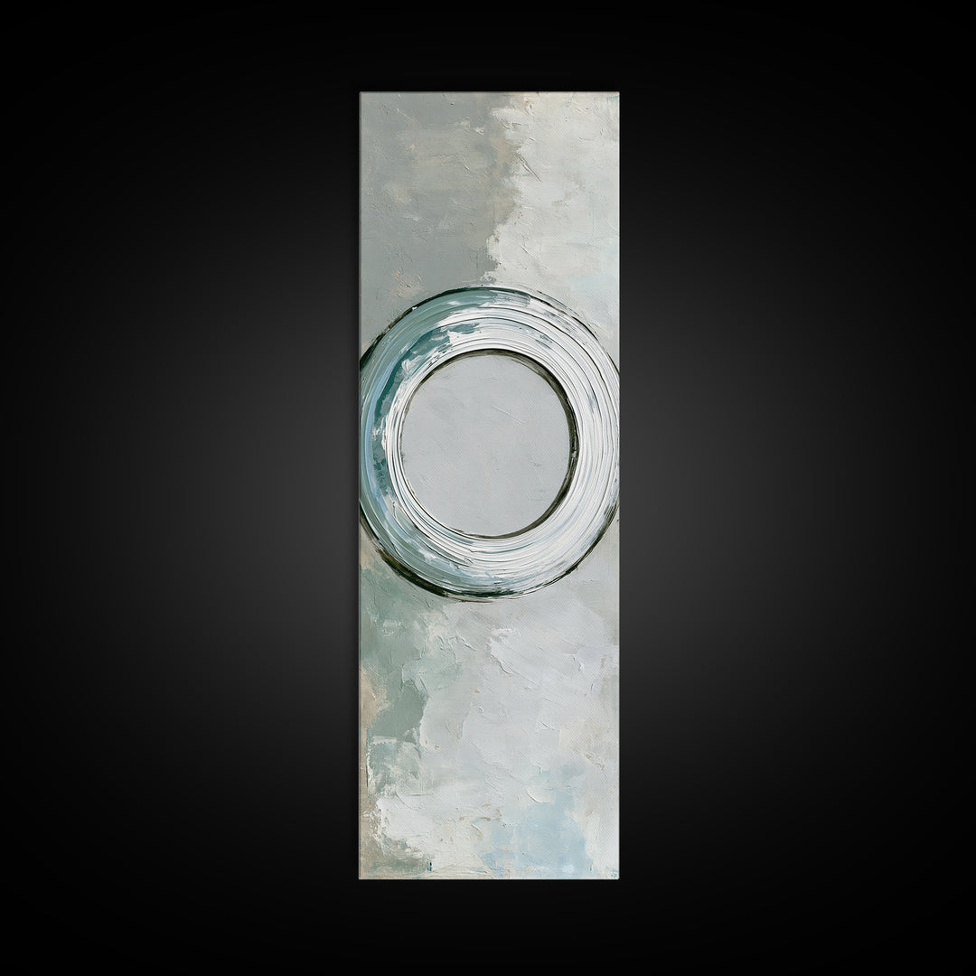 Minimal Zen Circle Brushstroke Canvas Print, Spa Art, Modern Home Decor, Spa Decor, Fine Art, Serenity, Neutral Decor, SPA-1x3-68