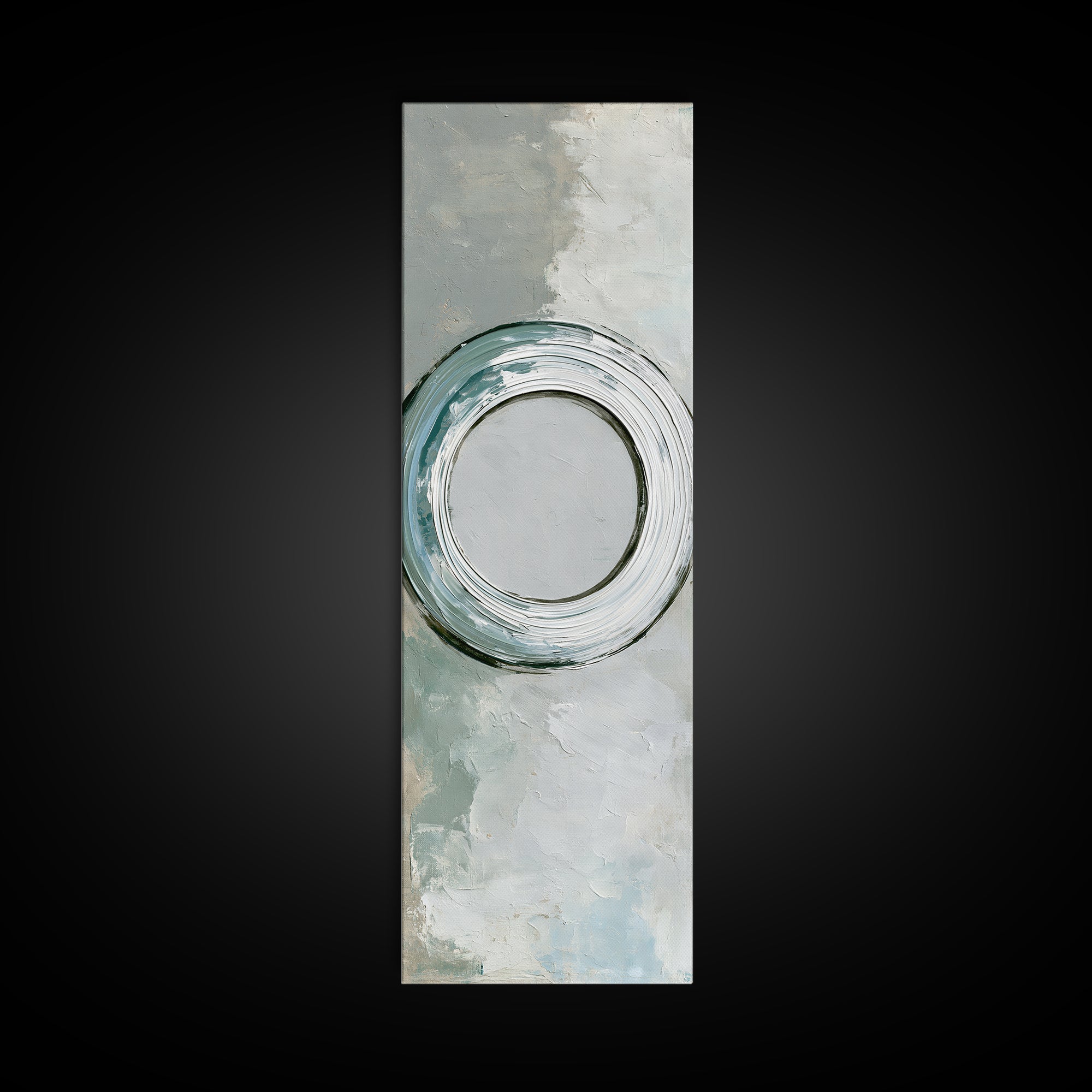 Minimal Zen Circle Brushstroke Canvas Print, Spa Art, Modern Home Decor, Spa Decor, Fine Art, Serenity, Neutral Decor, SPA-1x3-68