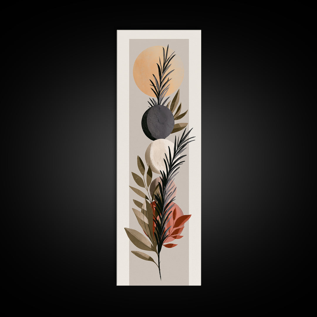Botanical Herbal Arrangement Canvas Print, Spa Art, Room Decor, Spa Decor, Fine Art, Serenity, Nature Prints, Travel Poster, SPA-1x3-98