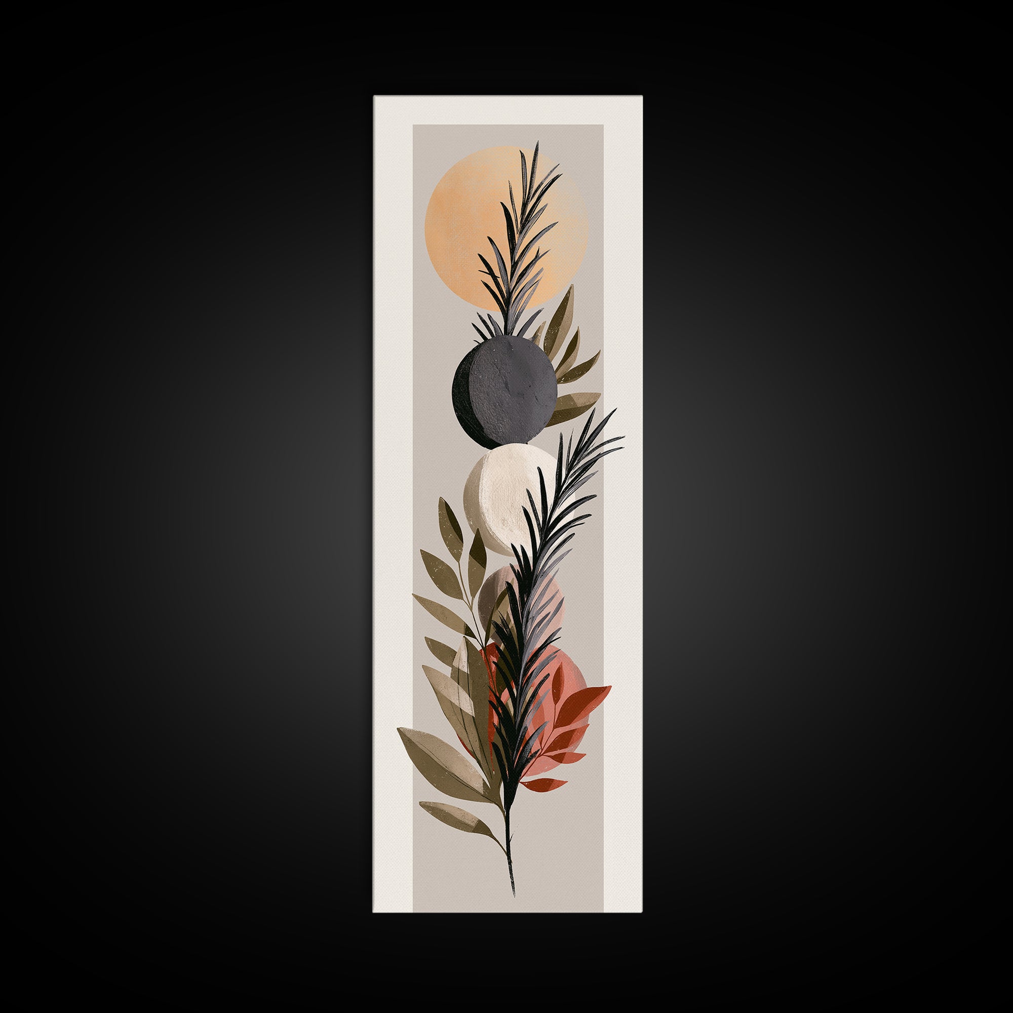 Botanical Herbal Arrangement Canvas Print, Spa Art, Room Decor, Spa Decor, Fine Art, Serenity, Nature Prints, Travel Poster, SPA-1x3-98
