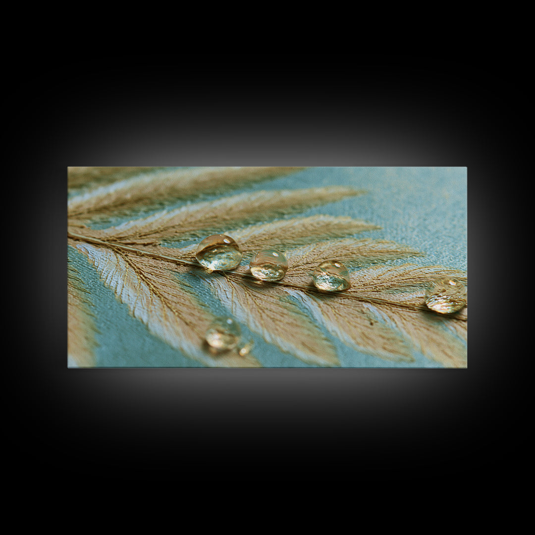 Fern Leaf Closeup Canvas Print, Spa Art, Abstract, Spa Decor, Fine Art, Serenity, City Art, Spa Wall Art, Teen Girl Room Decor, SPA-2x1-31