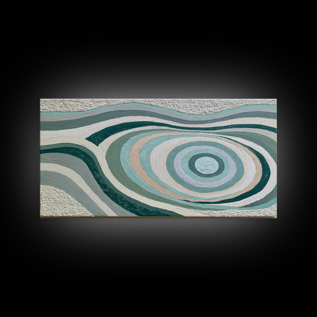Sand Garden Lines Framed Canvas Print, Spa Art, Fine Art Photography, Spa Decor, Oil Painting, Serenity, Wildlife Wall Art, SPA-2x1-80
