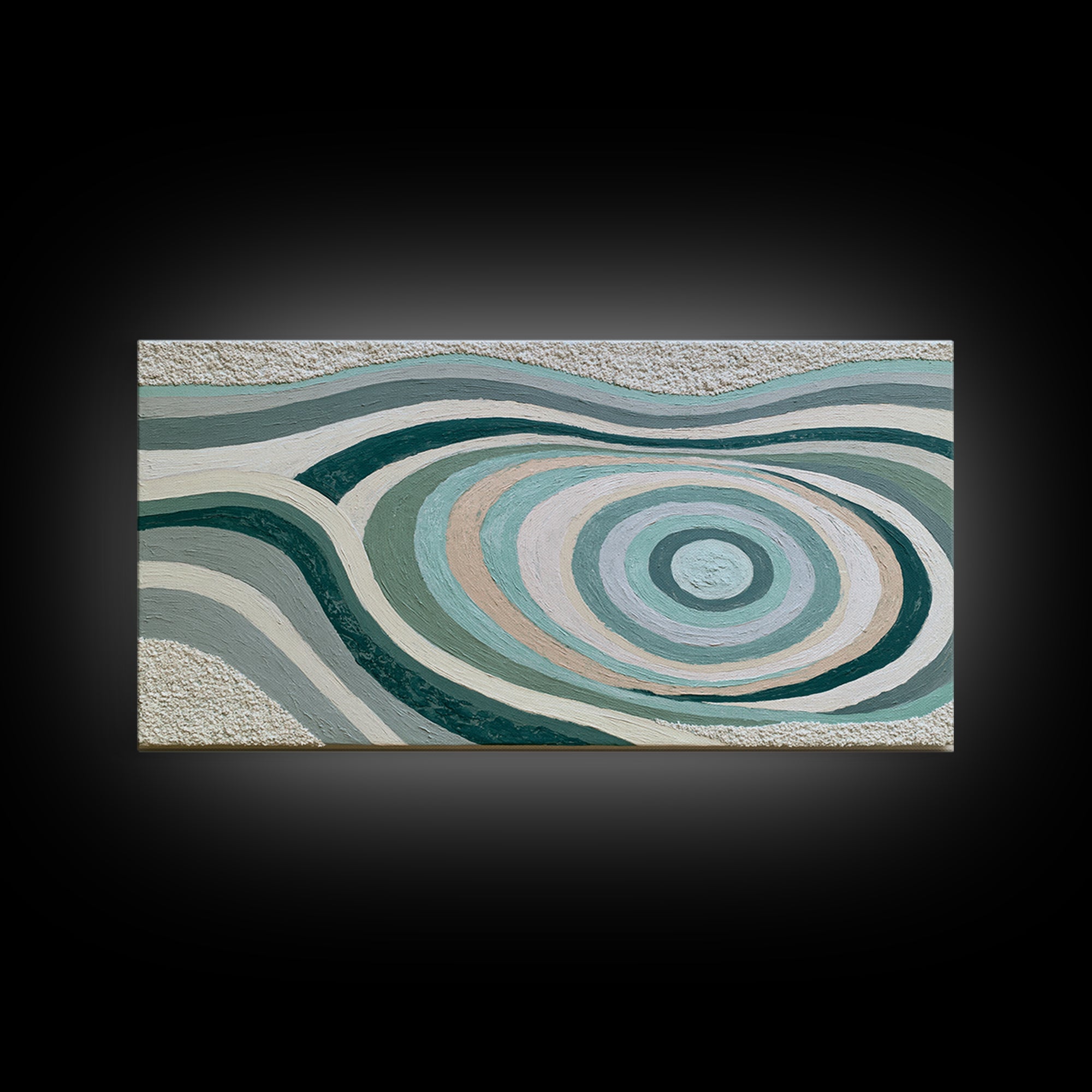 Sand Garden Lines Framed Canvas Print, Spa Art, Fine Art Photography, Spa Decor, Oil Painting, Serenity, Wildlife Wall Art, SPA-2x1-80
