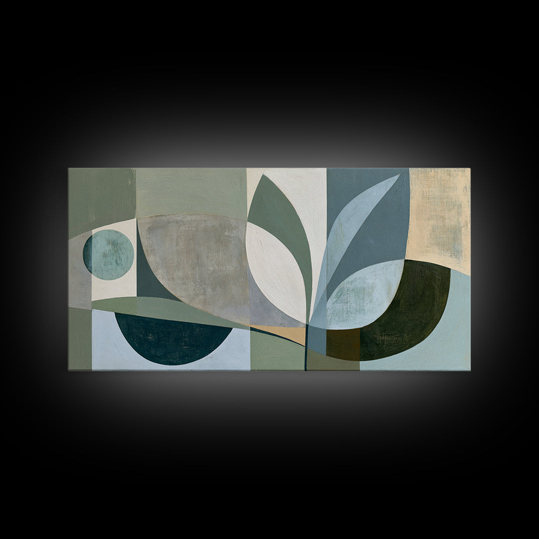Sage and Ivory Geometric Calm Composition Canvas Print, Spa Art, Fine Art Photography, Spa Decor, Fine Art, Serenity, SPA-2x1-89