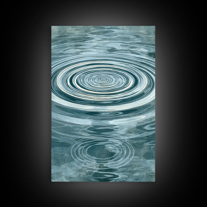 Abstract Water Ripples Canvas Print, Spa Art, Wall Art, Spa Decor, Abstract Art, Serenity, Dog Wall Art, Abstract Print, SPA-2x3-14