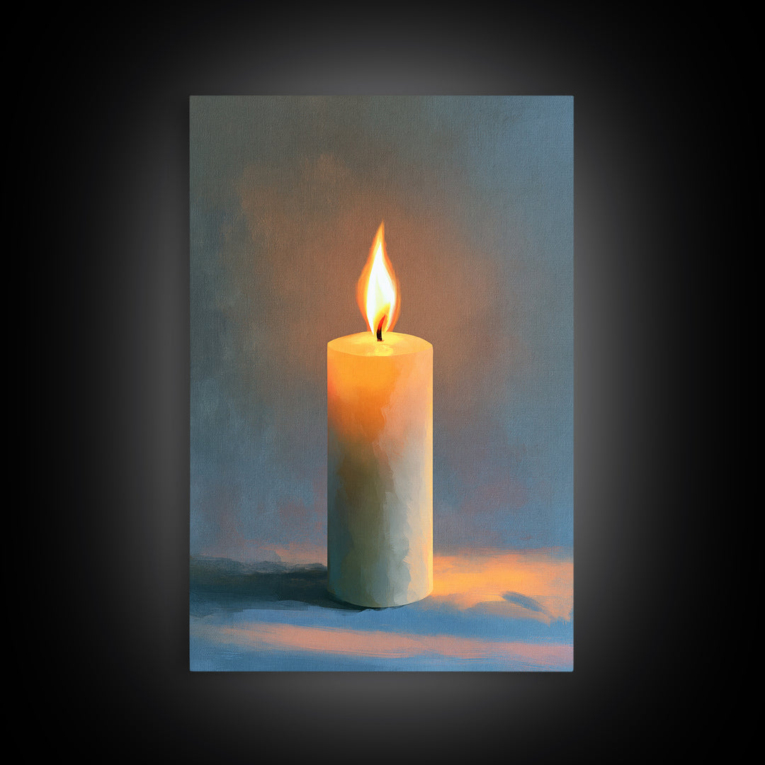 Warm Candle Flame Framed Canvas Print, Spa Art, Spa Decor, Abstract Art, Serenity, Spa Wall Art, Teen Girl Room Decor, SPA-2x3-17