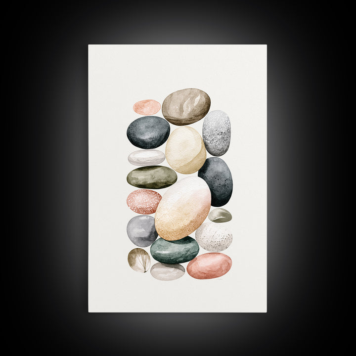 Pebble Texture Abstract Canvas Print, Spa Art, Wall Art Print, Spa Decor, Abstract Art, Serenity, Animal Art, Modern Home Decor, SPA-2x3-23