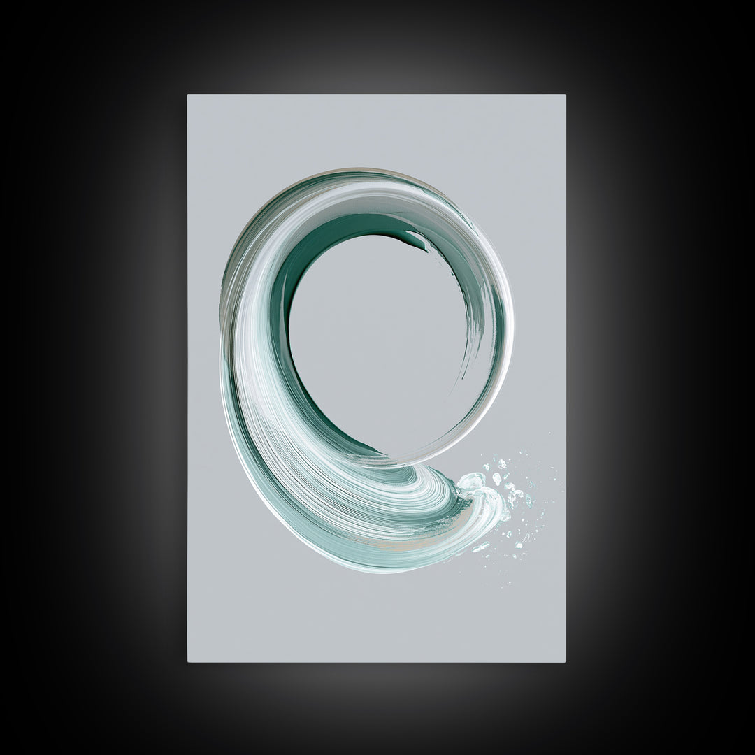 Minimal Zen Circle Brushstroke Canvas Print, Spa Art, Minimalist Decor, Spa Decor, Fine Art, Serenity, Contemporary Art, SPA-2x3-40