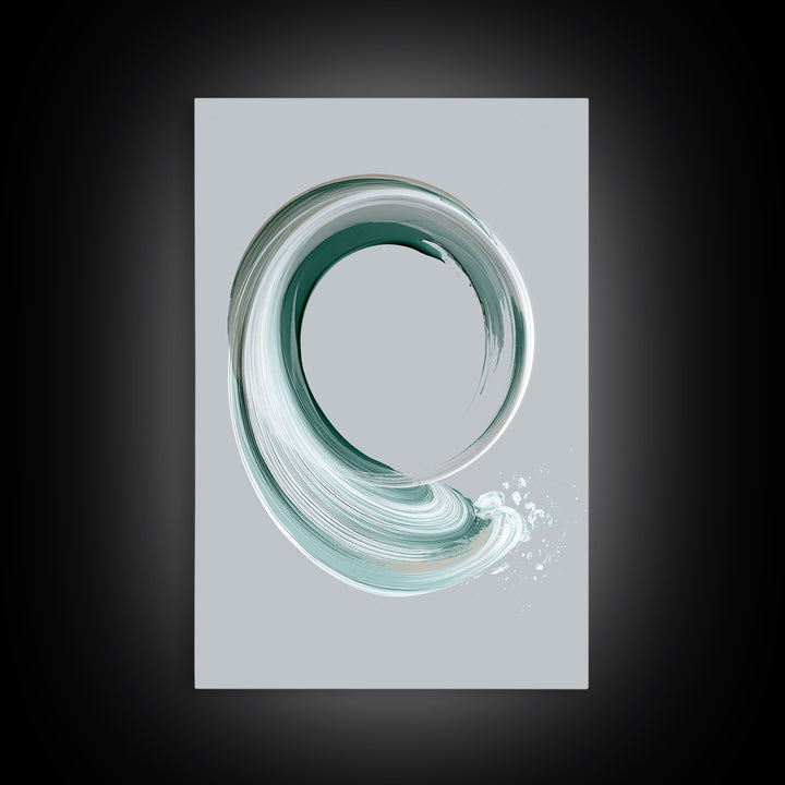 Minimal Zen Circle Brushstroke Canvas Print, Spa Art, Minimalist Decor, Spa Decor, Fine Art, Serenity, Contemporary Art, SPA-2x3-40