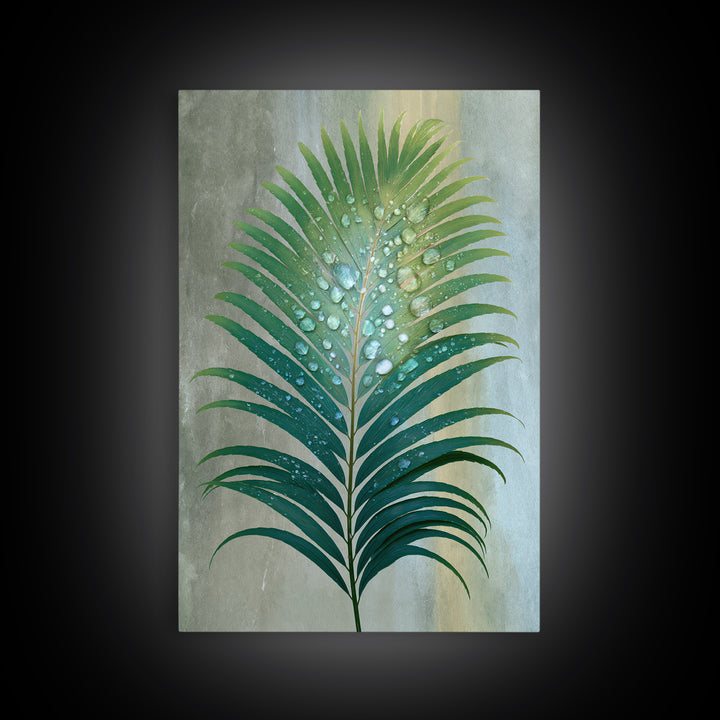 Fern Leaf Closeup Framed Canvas Print, Spa Art, Abstract, Spa Decor, Serenity, City Art, Spa Wall Art, Teen Girl Room Decor, SPA-2x3-43