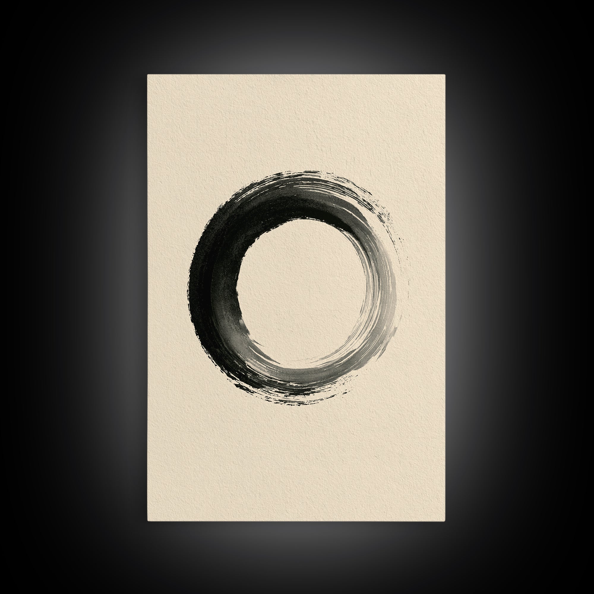 Minimal Zen Circle Brushstroke Framed Canvas Print, Spa Art, Printable Art, Spa Decor, Fine Art, Serenity, Fine Art Photography, SPA-2x3-64