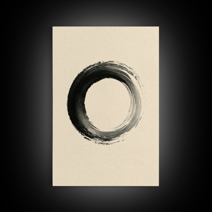 Minimal Zen Circle Brushstroke Framed Canvas Print, Spa Art, Printable Art, Spa Decor, Fine Art, Serenity, Fine Art Photography, SPA-2x3-64