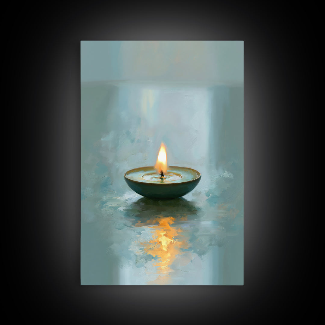 Warm Candle Flame Canvas Print, Spa Art, Fine Art Photography, Spa Decor, Fine Art, Serenity, Wildlife Wall Art, Gallery Decor, SPA-2x3-65