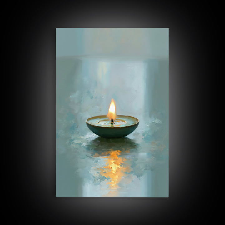 Warm Candle Flame Canvas Print, Spa Art, Fine Art Photography, Spa Decor, Fine Art, Serenity, Wildlife Wall Art, Gallery Decor, SPA-2x3-65