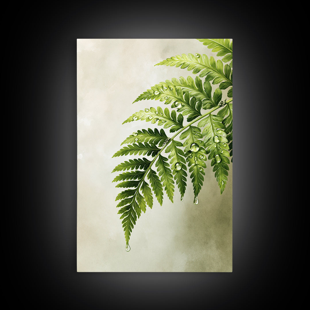 Fern Leaf Closeup Canvas Print, Spa Art, Feminine Wall Art, Spa Decor, Serenity, Hair Salon Wall Art, Wildlife Wall Art, SPA-2x3-67