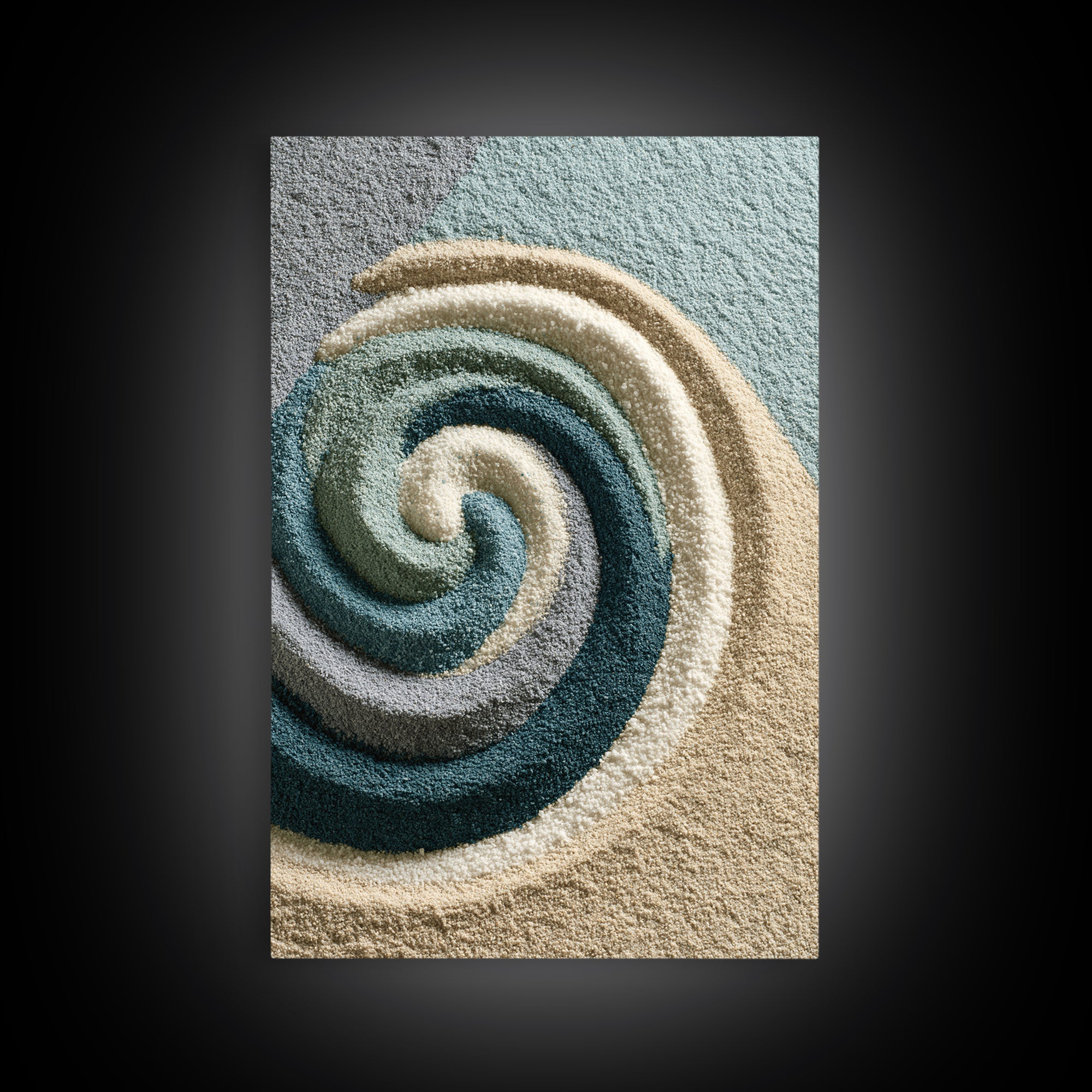 Sand Garden Lines Framed Canvas Print, Spa Art, Fine Art Photography, Spa Decor, Oil Painting, Serenity, Wildlife Wall Art, SPA-2x3-68