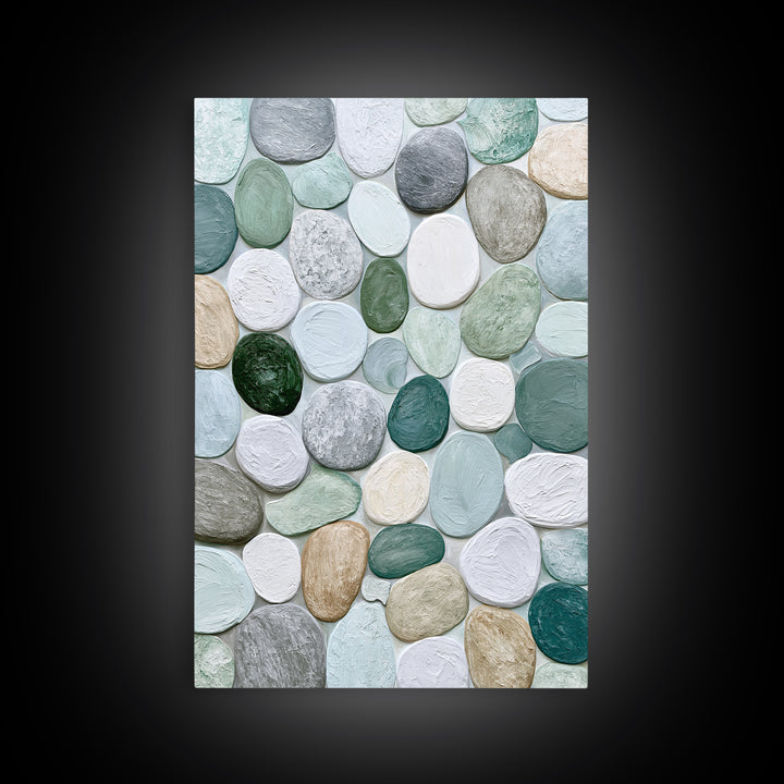 Pebble Texture Abstract Canvas Print, Spa Art, Fine Art Photography, Spa Decor, Fine Art, Serenity, Wildlife Wall Art, SPA-2x3-71