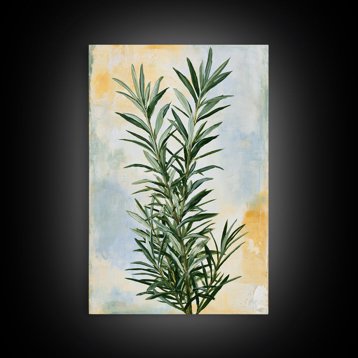 Botanical Herbal Arrangement Framed Canvas Print, Spa Art, Dog Wall Art, Spa Decor, Watercolor Art, Serenity, Dog Canvas, SPA-2x3-94