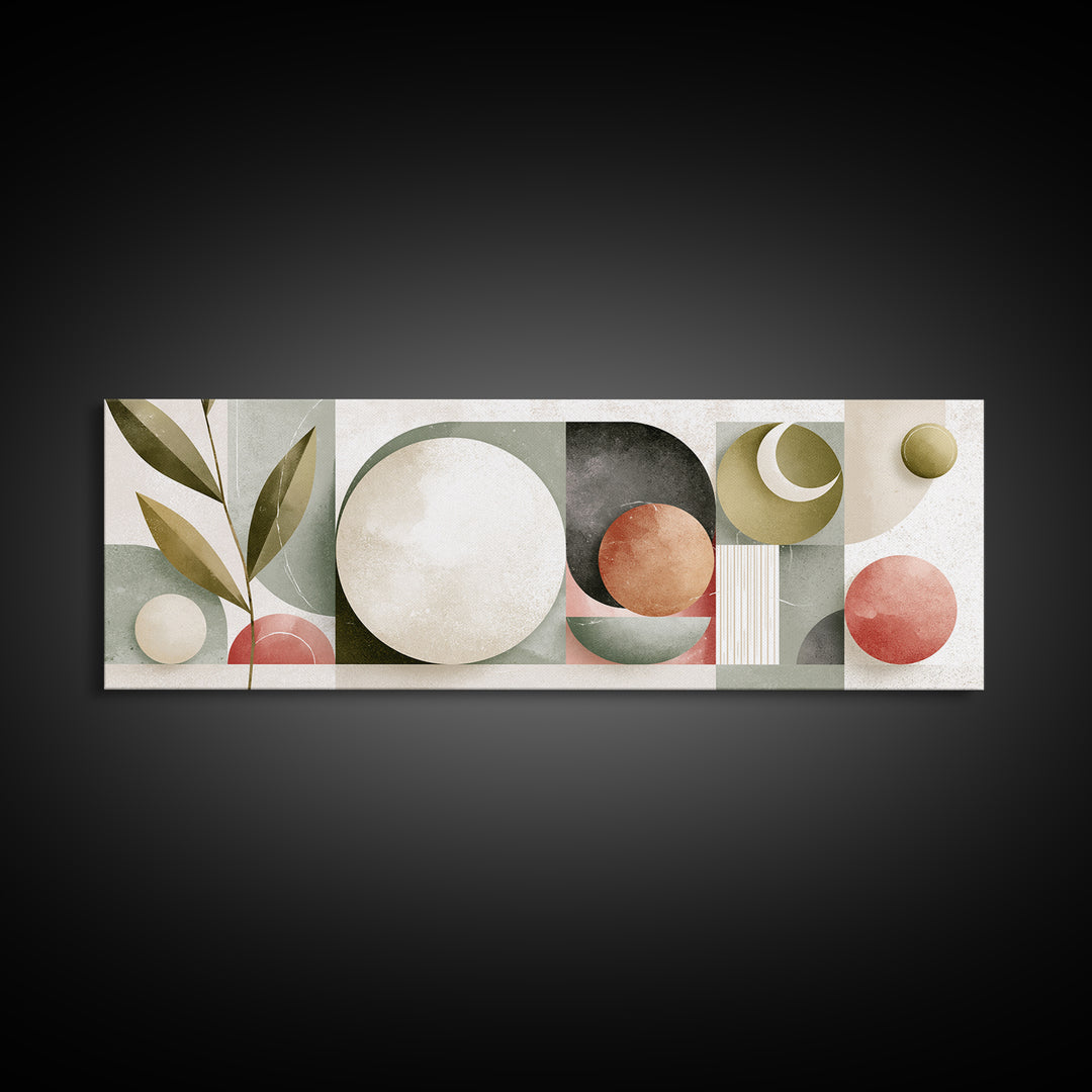 Sage and Ivory Geometric Calm Composition Canvas Print, Spa Art, Fine Art Photography, Spa Decor, Fine Art, Serenity, SPA-3x1-13