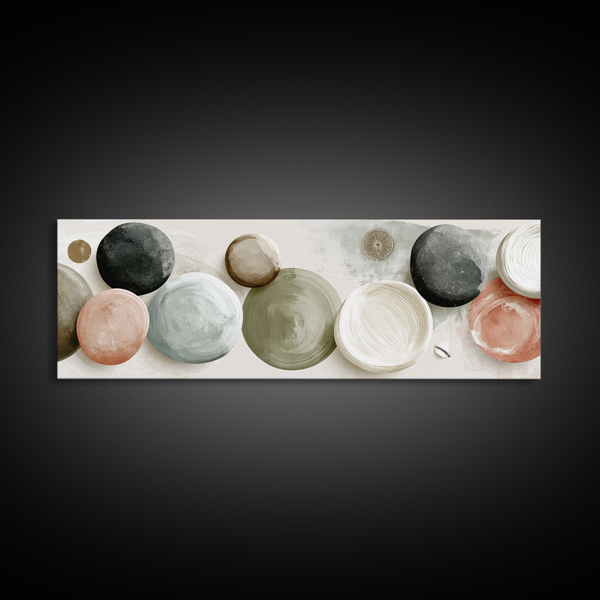 Pebble Texture Abstract Framed Canvas Print, Spa Art, Abstract Print, Spa Decor, Abstract Art, Serenity, Esthetician Decor, SPA-3x1-79