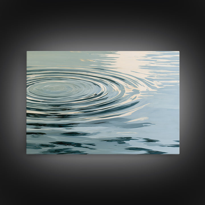 Abstract Water Ripples Framed Canvas Print, Spa Art, Fine Art Photography, Spa Decor, Fine Art, Serenity, Wildlife Wall Art, SPA-3x2-10