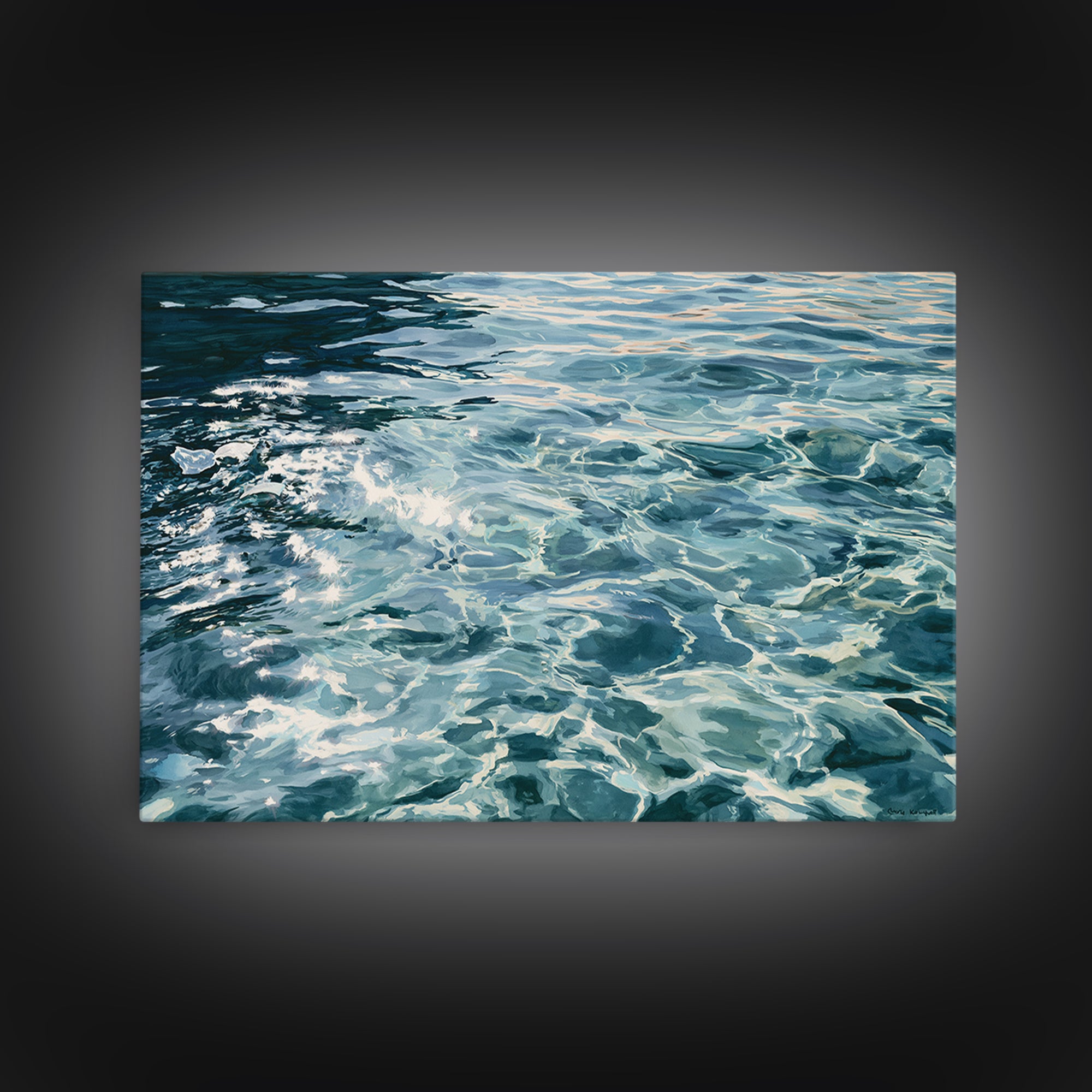 Blue Lagoon Water Seen from Above Canvas Print, Spa Art, Gallery Decor, Spa Decor, Fine Art, Serenity, Wall Art, Home Decor, SPA-3x2-48