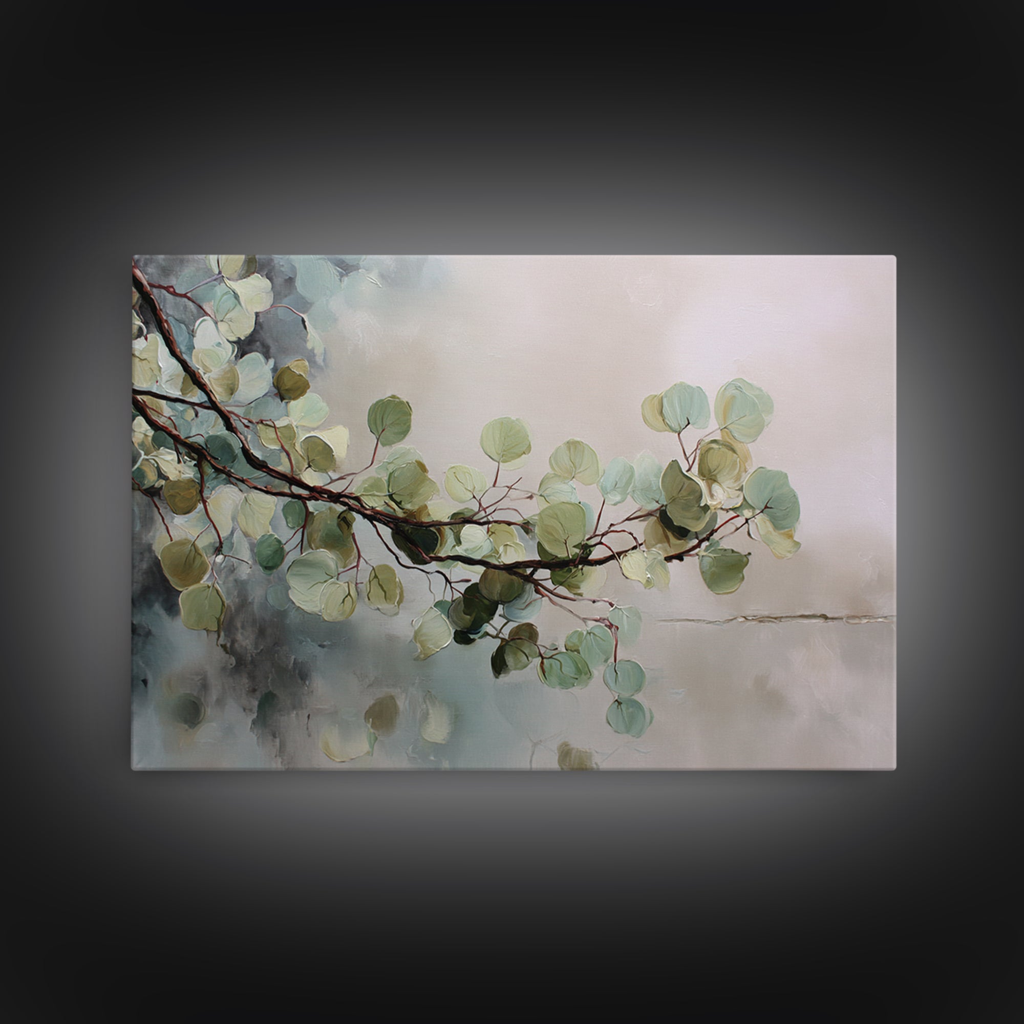 Sage and Ivory Geometric Calm Composition Canvas Print, Spa Art, Neutral Decor, Spa Decor, Fine Art, Serenity, Home Decor, SPA-3x2-73