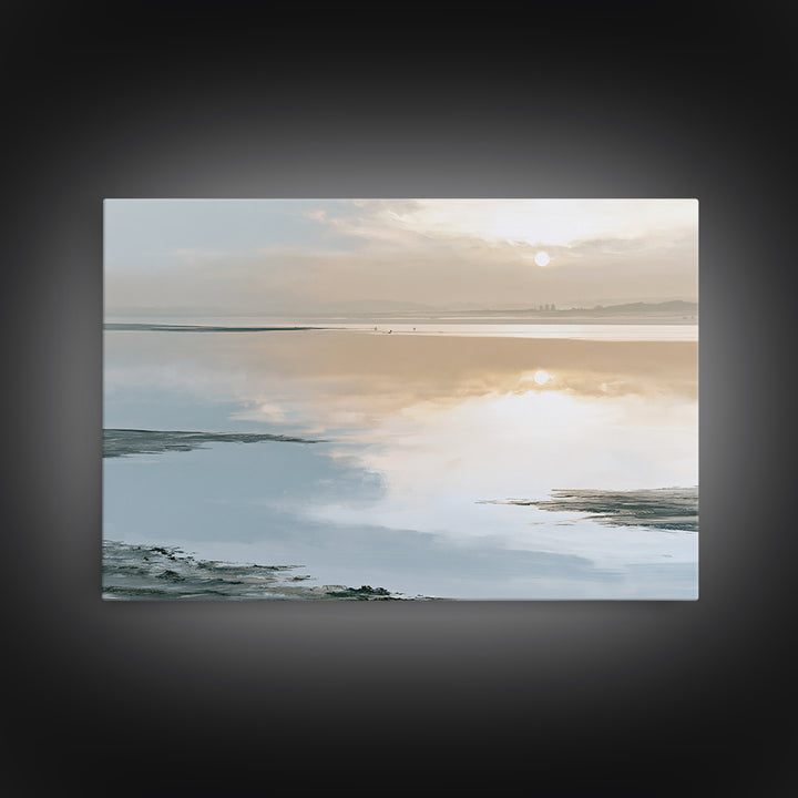 Moonlit Lake Reflection Canvas Print, Spa Art, Printable Art, Spa Decor, Fine Art, Serenity, Fine Art Photography, Animal Art, SPA-3x2-75