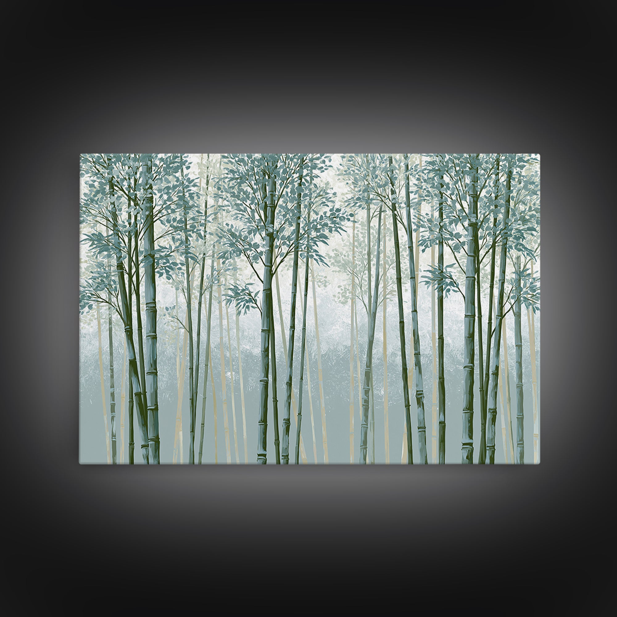Misty Bamboo Forest Framed Canvas Print, Spa Art, Fine Art Print, Spa Decor, Fine Art, Serenity, Wall Decor, Printable Wall Art, SPA-3x2-81