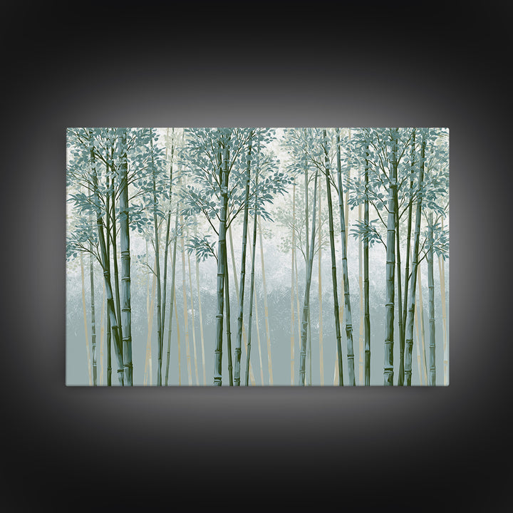 Misty Bamboo Forest Framed Canvas Print, Spa Art, Fine Art Print, Spa Decor, Fine Art, Serenity, Wall Decor, Printable Wall Art, SPA-3x2-81