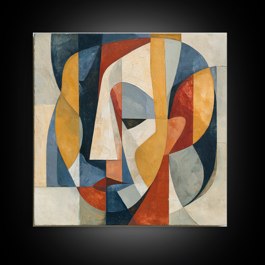 Abstract Aura Portrait Framed Canvas Print, Spiritual Art, Canvas Wall Art, Living Room Decor, Fine Art, Spirit, SPI-1x1-16