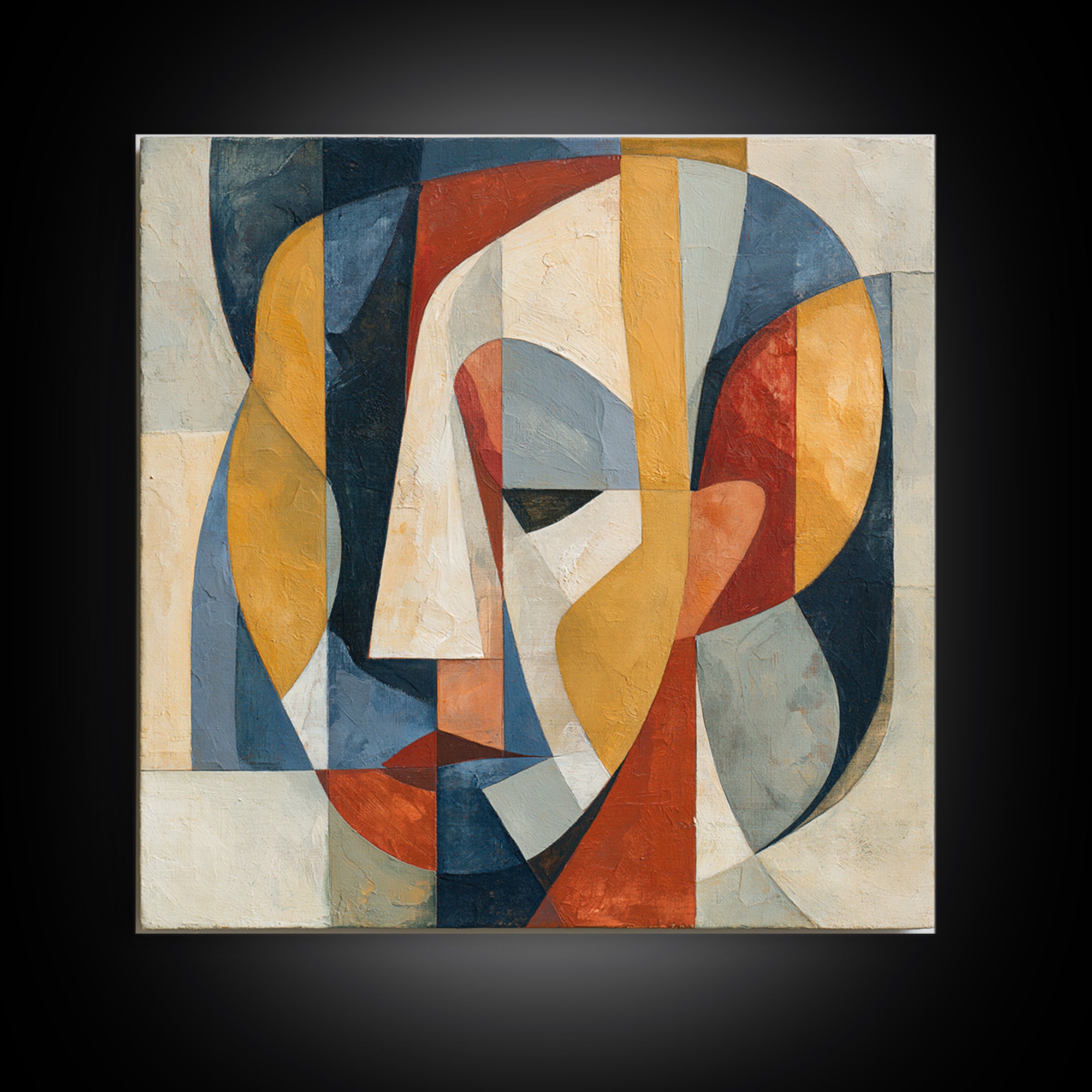 Abstract Aura Portrait Framed Canvas Print, Spiritual Art, Canvas Wall Art, Living Room Decor, Fine Art, Spirit, SPI-1x1-16