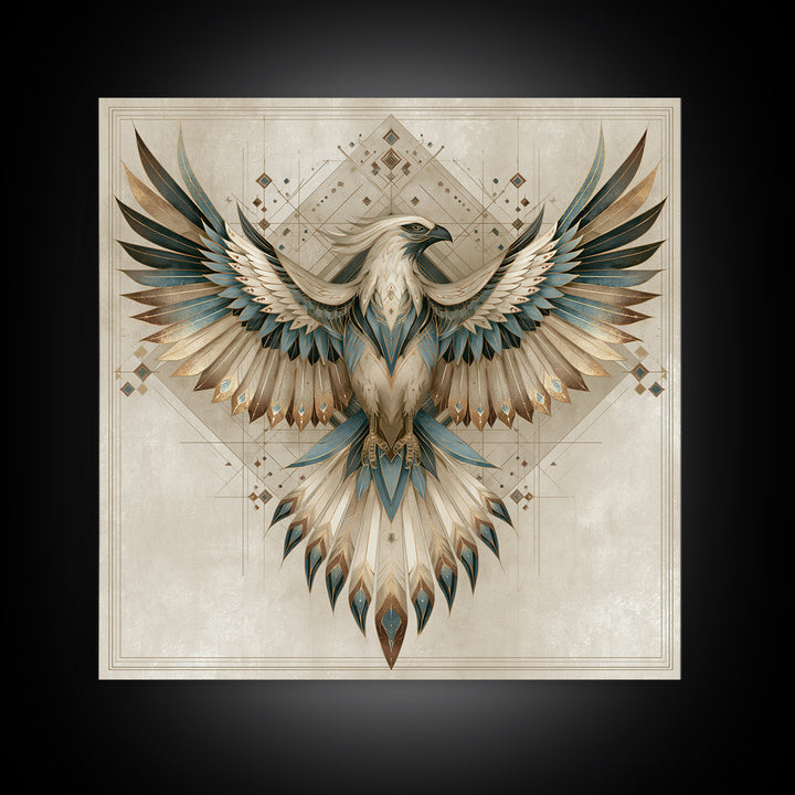Phoenix Rising as Renewal Symbol Canvas Print, Spiritual Art, Statement Artwork, Living Room Decor, Fine Art, Spirit, SPI-1x1-59