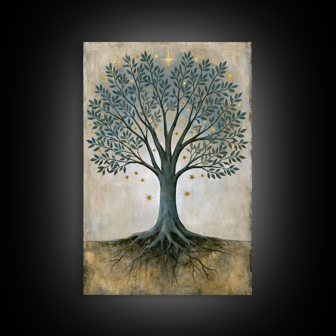 Tree of Life Canvas Print, Spiritual Art, Printable Wall Art, Living Room Decor, Fine Art, Spirit, African American Art, SPI-2x3-10