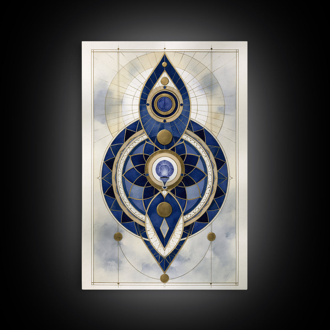 Chakra Inspired Figure in Soft Colors Canvas Print, Spiritual Art, Funky Wall Art, Living Room Decor, Fine Art, Spirit, SPI-2x3-15