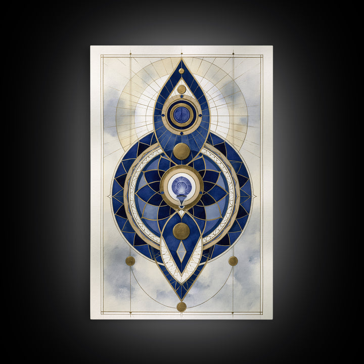 Chakra Inspired Figure in Soft Colors Canvas Print, Spiritual Art, Funky Wall Art, Living Room Decor, Fine Art, Spirit, SPI-2x3-15