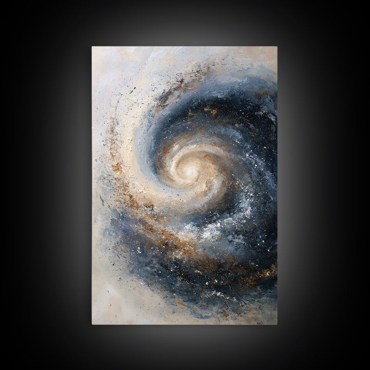 Spiral Galaxy as Soul Journey Metaphor Framed Canvas Print, Spiritual Art, Funky Wall Art, Living Room Decor, Fine Art, Spirit, SPI-2x3-78