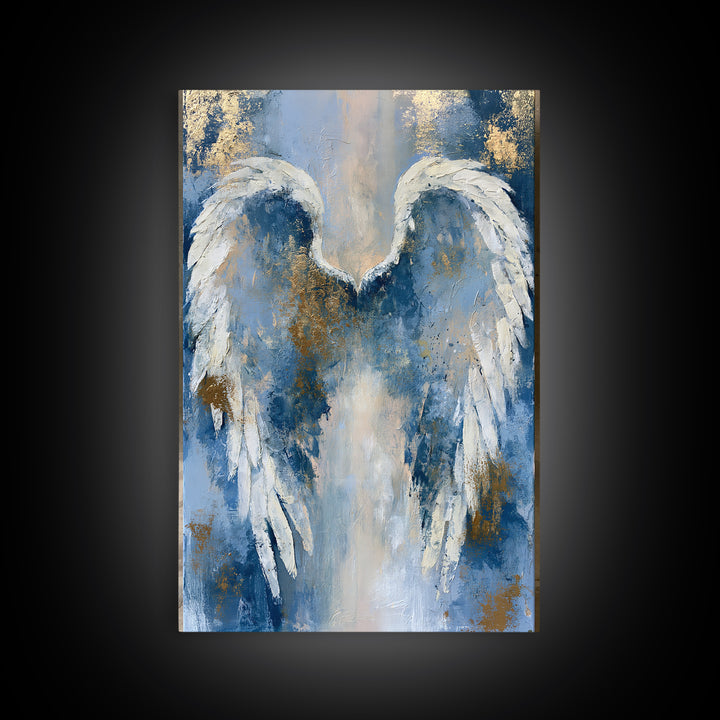 Angel Wings Emerging from Warm Light Canvas Print, Spiritual Art, Canvas Painting, Living Room Decor, Fine Art, Spirit, SPI-2x3-9