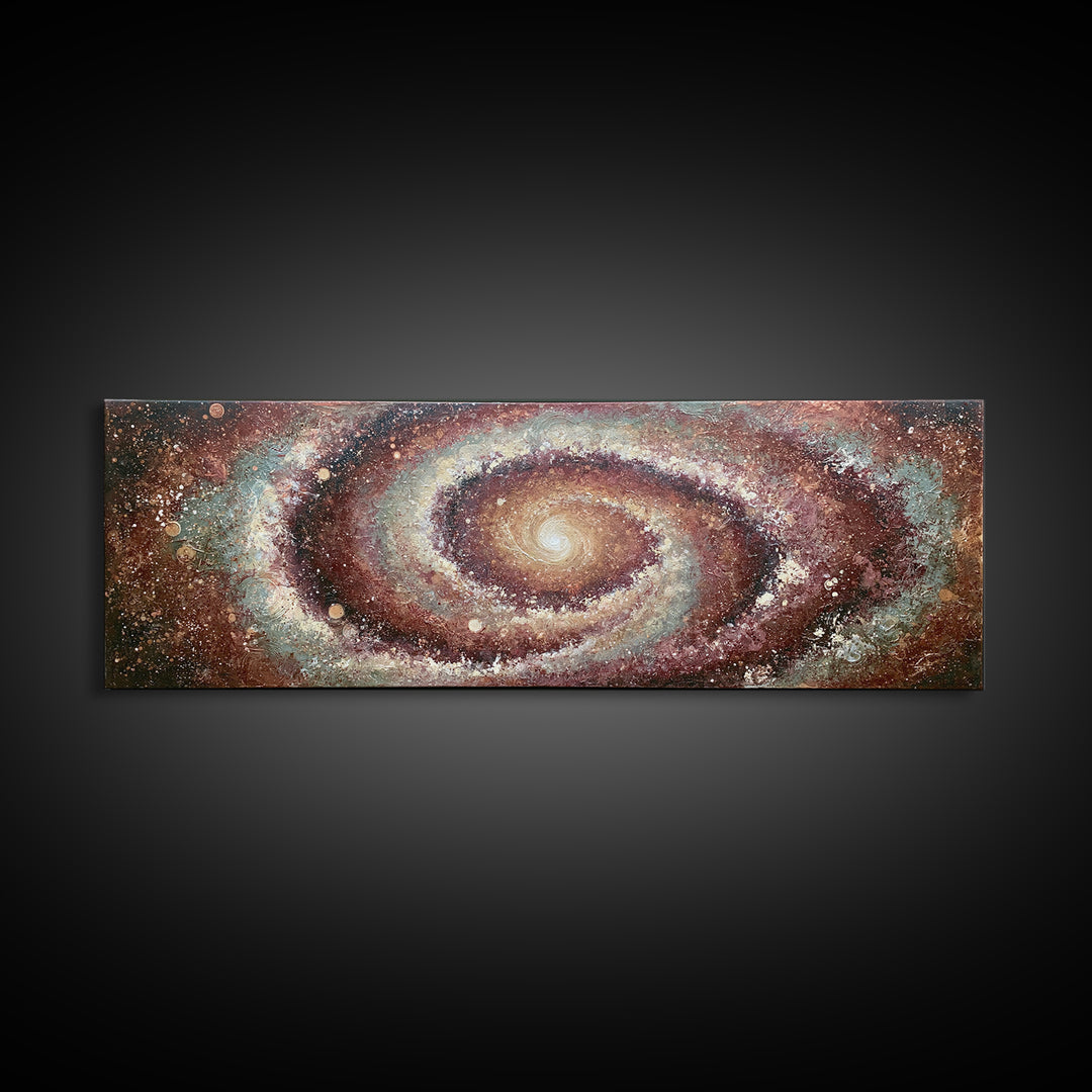 Spiral Galaxy as Soul Journey Metaphor Canvas Print, Spiritual Art, Minimalist Wall Art, Living Room Decor, Fine Art, Spirit, SPI-3x1-38
