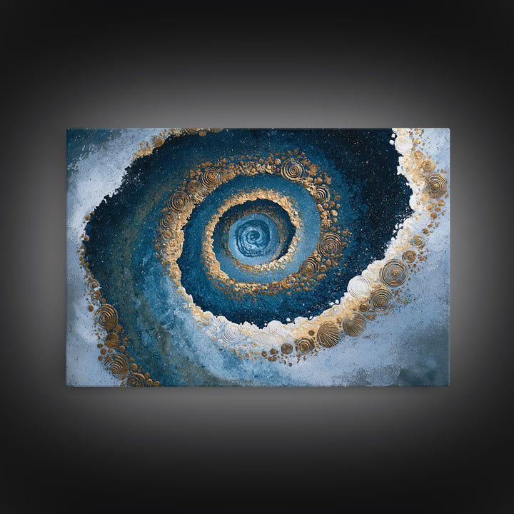 Spiral Galaxy as Soul Journey Metaphor Framed Canvas Print, Spiritual Art, Funky Wall Art, Living Room Decor, Fine Art, Spirit, SPI-3x2-2