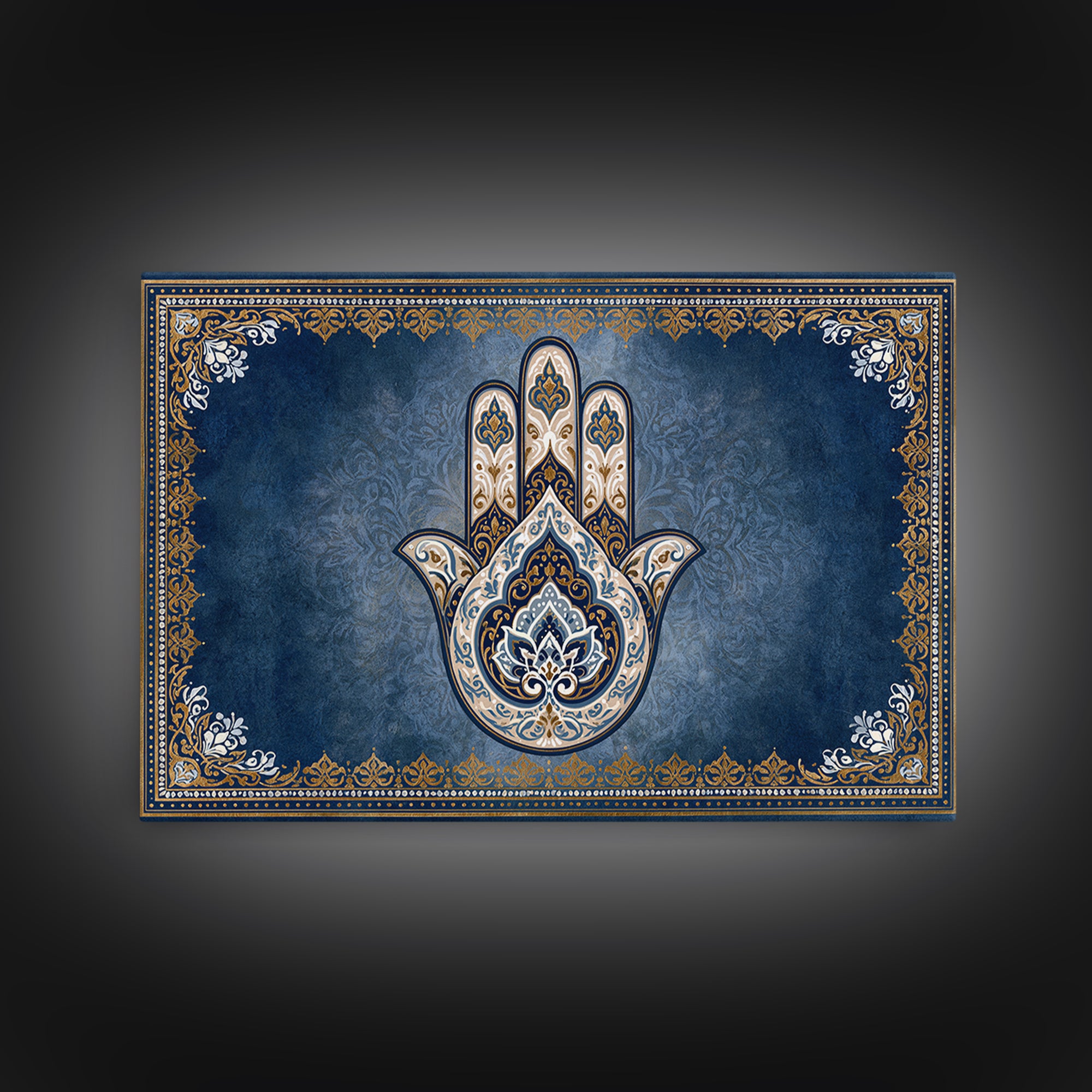 Protective Hand Motif Framed Canvas Print, Spiritual Art, Christian Wall Art, Living Room Decor, Spirit, Canvas Painting, SPI-3x2-27