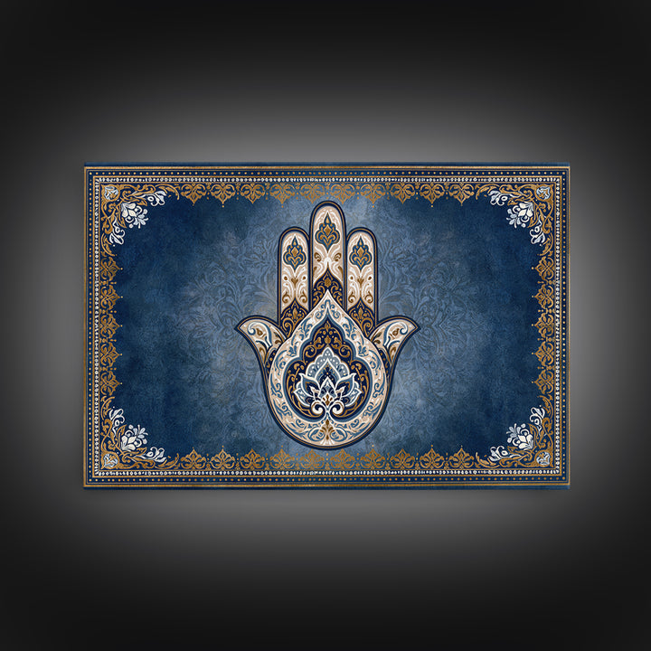 Protective Hand Motif Framed Canvas Print, Spiritual Art, Christian Wall Art, Living Room Decor, Spirit, Canvas Painting, SPI-3x2-27