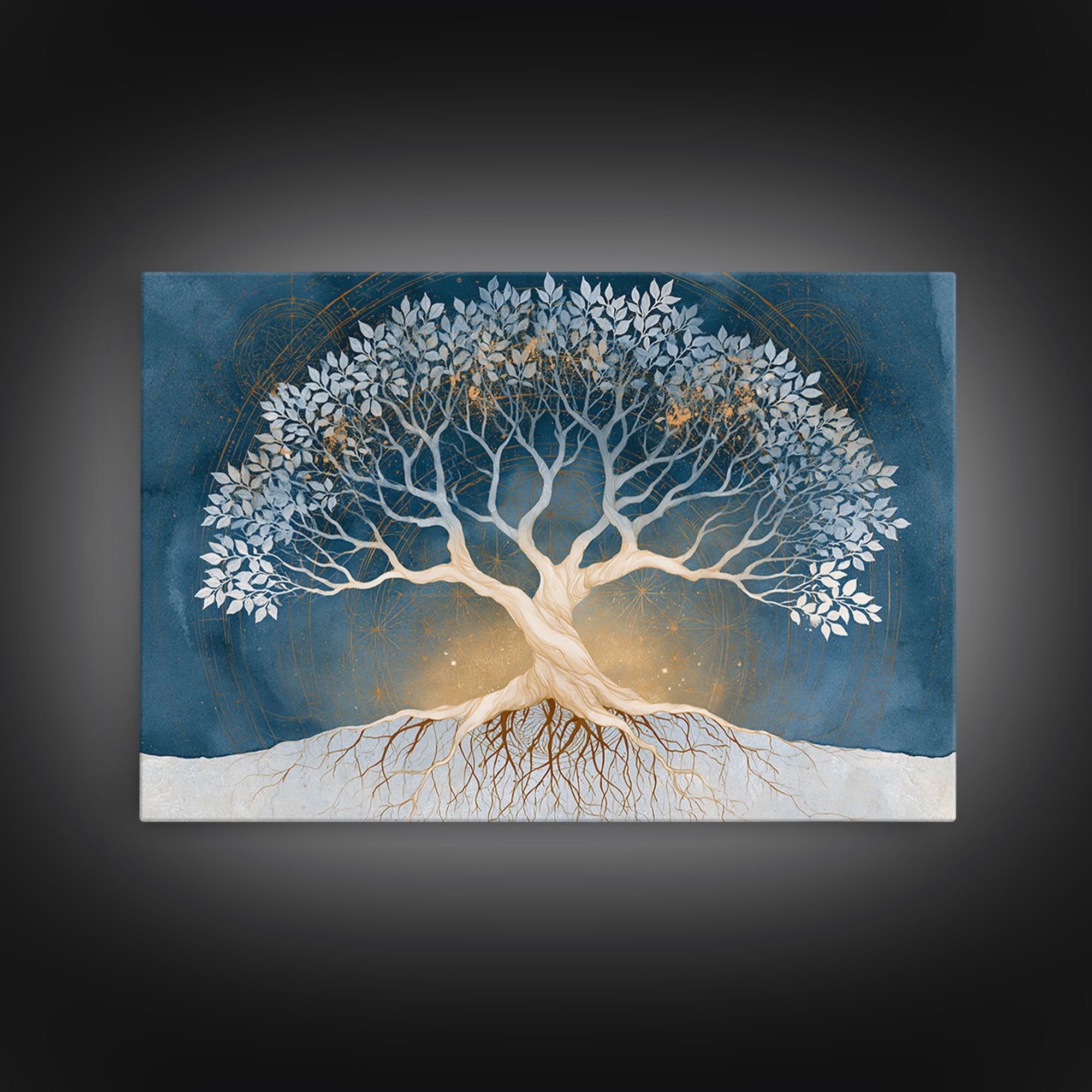 Tree of Life Framed Canvas Print, Spiritual Art, Contemporary Art, Living Room Decor, Fine Art, Spirit, Minimalist Decor, SPI-3x2-6