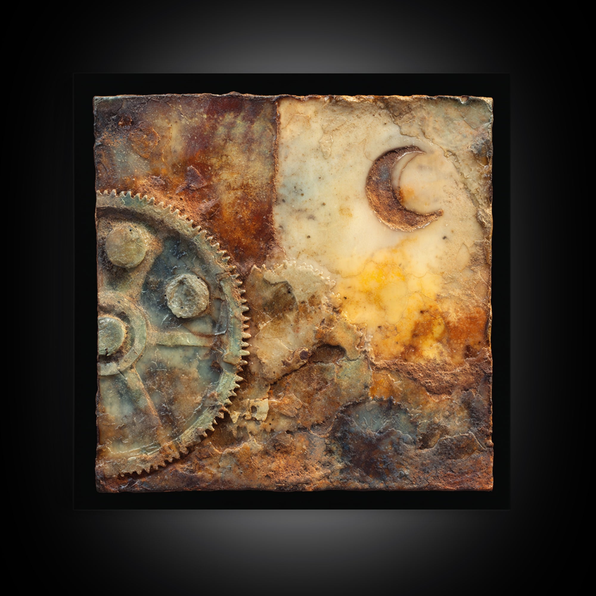 Gear Filled Pocket Watch Framed Canvas Print, Steampunk Art, Fine Art Print, Living Room Decor, Fine Art, Mechanic, Wall Decor, STE-1x1-80