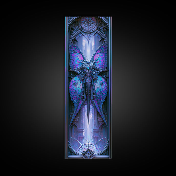 Mechanical Butterfly Specimen Canvas Print, Steampunk Art, Man Cave Decor, Living Room Decor, Fine Art, Mechanic, STE-1x3-2