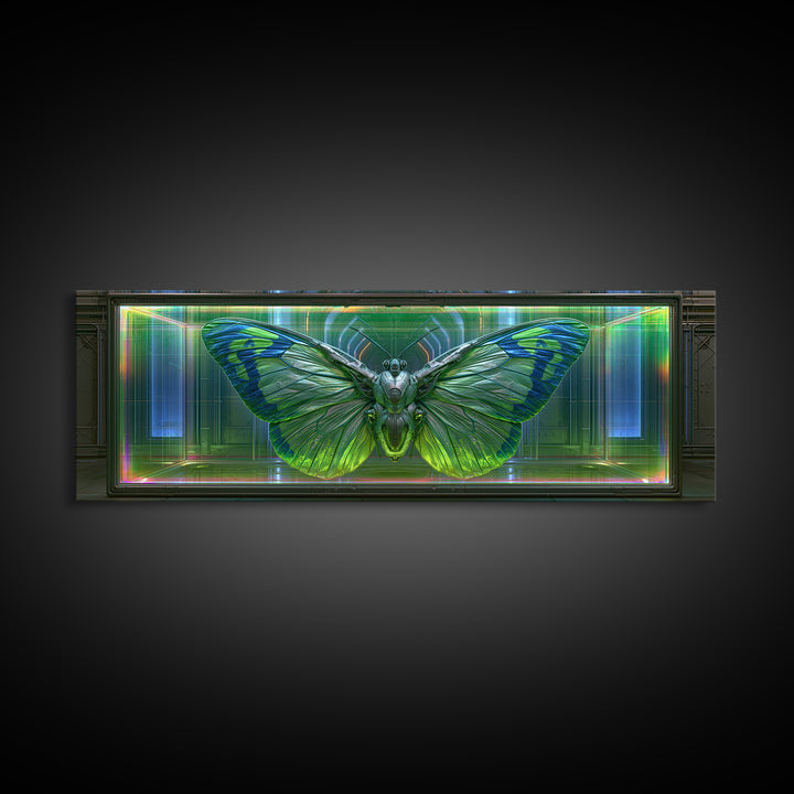 Mechanical Butterfly Specimen Canvas Print, Steampunk Art, Man Cave Decor, Living Room Decor, Fine Art, Mechanic, STE-3x1-54