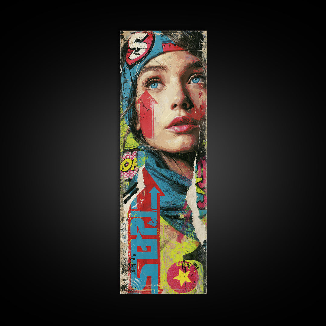 Wildstyle Arrows and Abstract Letter Forms Without Canvas Print, Street Art, Poster, Living Room Decor, Fine Art, Urban, STR-1x3-77
