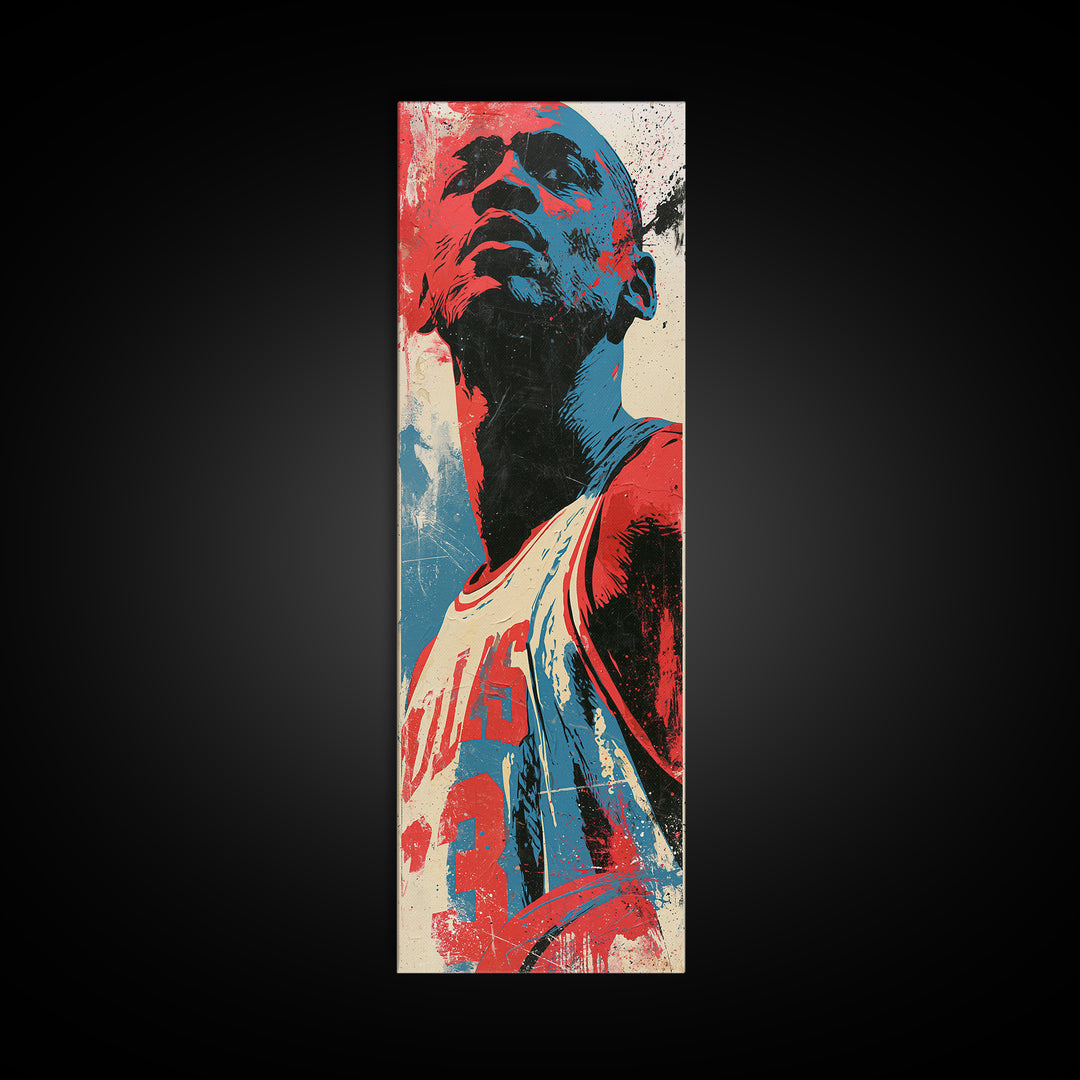 Street Basketball Player Canvas Print, Street Art, Wall Art, Living Room Decor, Oil Painting, Urban, Canvas Wall Art, STR-1x3-90
