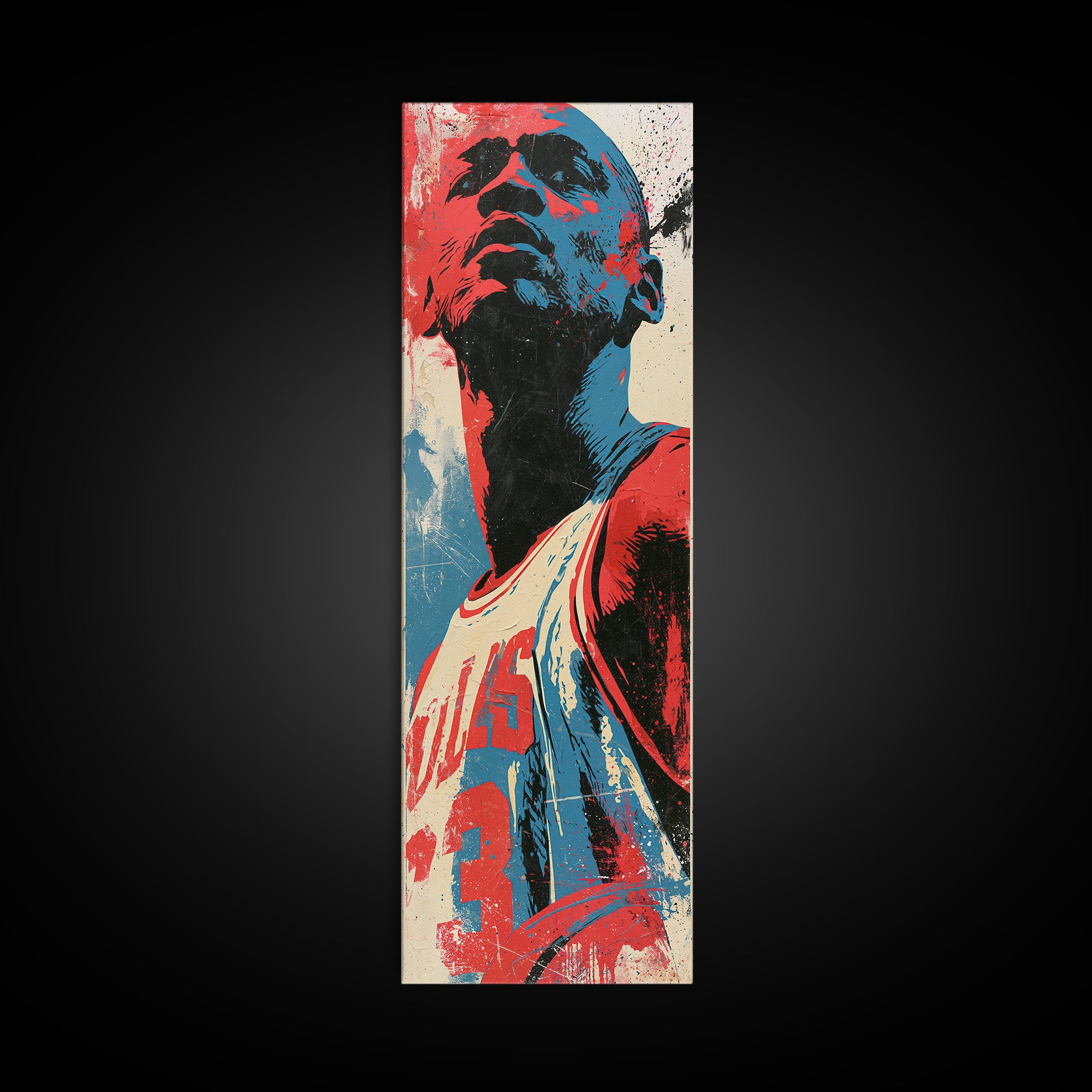 Street Basketball Player Canvas Print, Street Art, Wall Art, Living Room Decor, Oil Painting, Urban, Canvas Wall Art, STR-1x3-90